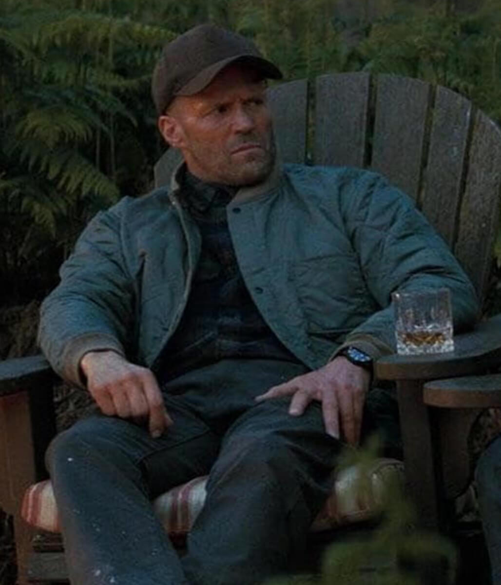 A Working Man 2025 Jason Statham Green Bomber Jacket