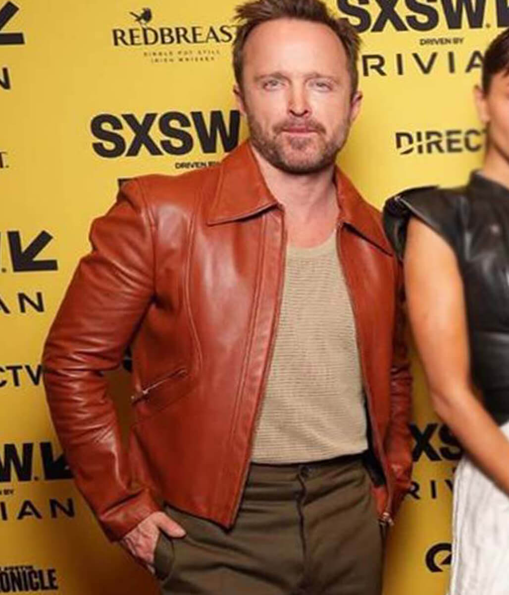 Aaron Paul Ash 2025 Brion Brown Leather Jacket
