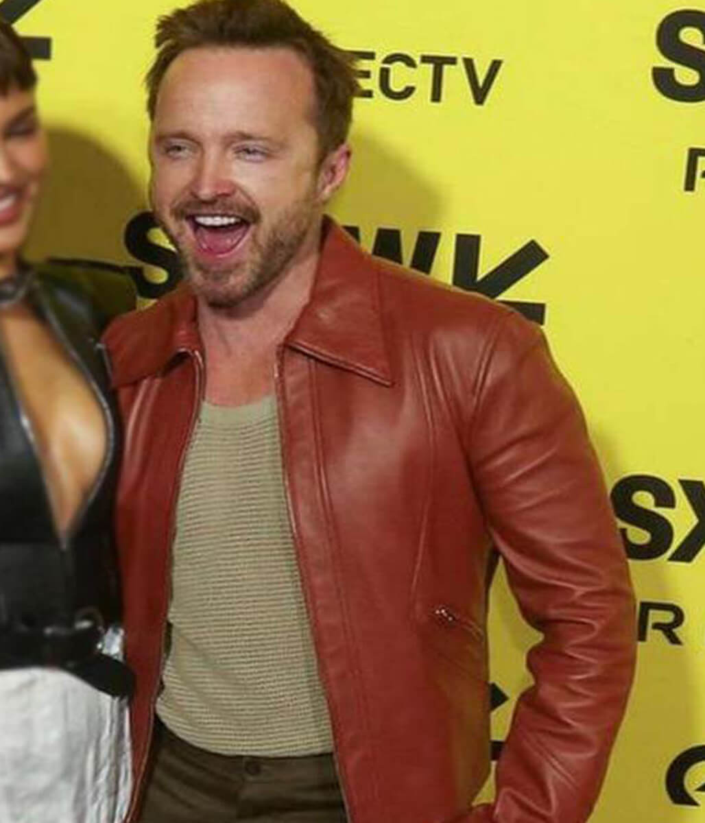 Aaron Paul Ash 2025 Brion Brown Leather Jacket