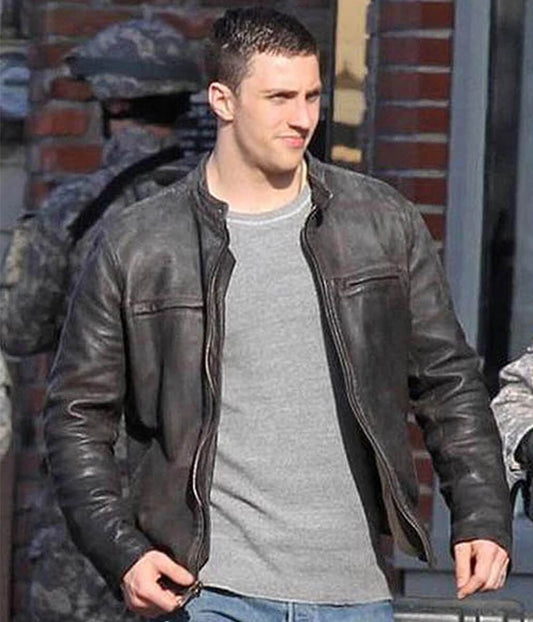 Aaron Taylor Johnson Godzilla Black Leather Jacket