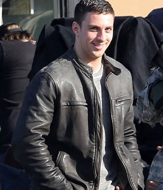 Aaron Taylor Johnson Godzilla Black Leather Jacket