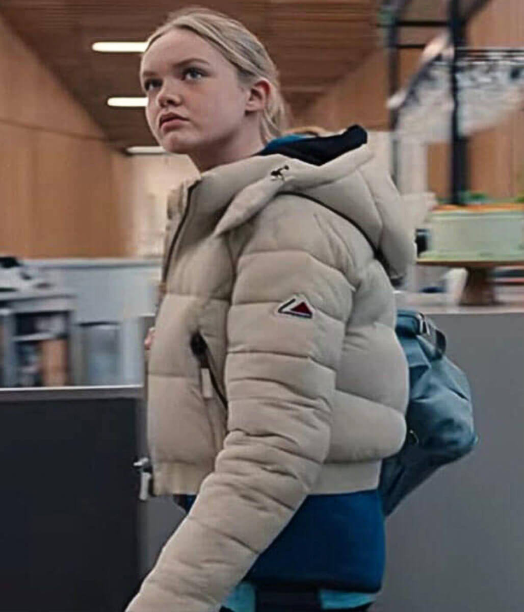 Abby Walker Fool Me Once 2024 Beige Puffer Jacket