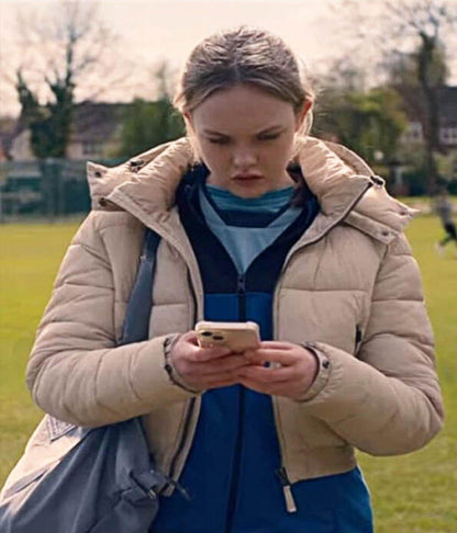 Abby Walker Fool Me Once 2024 Beige Puffer Jacket