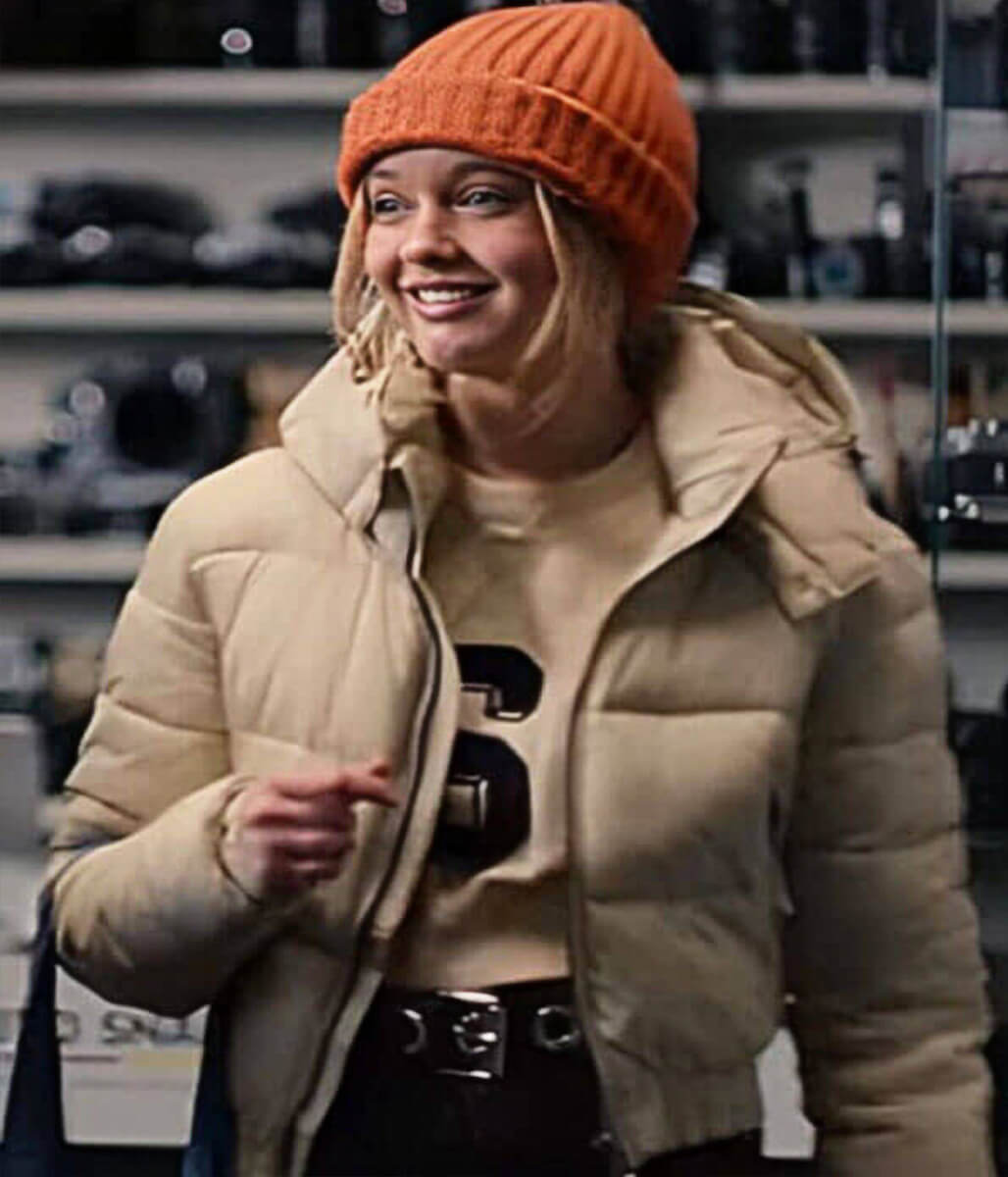 Abby Walker Fool Me Once 2024 Beige Puffer Jacket