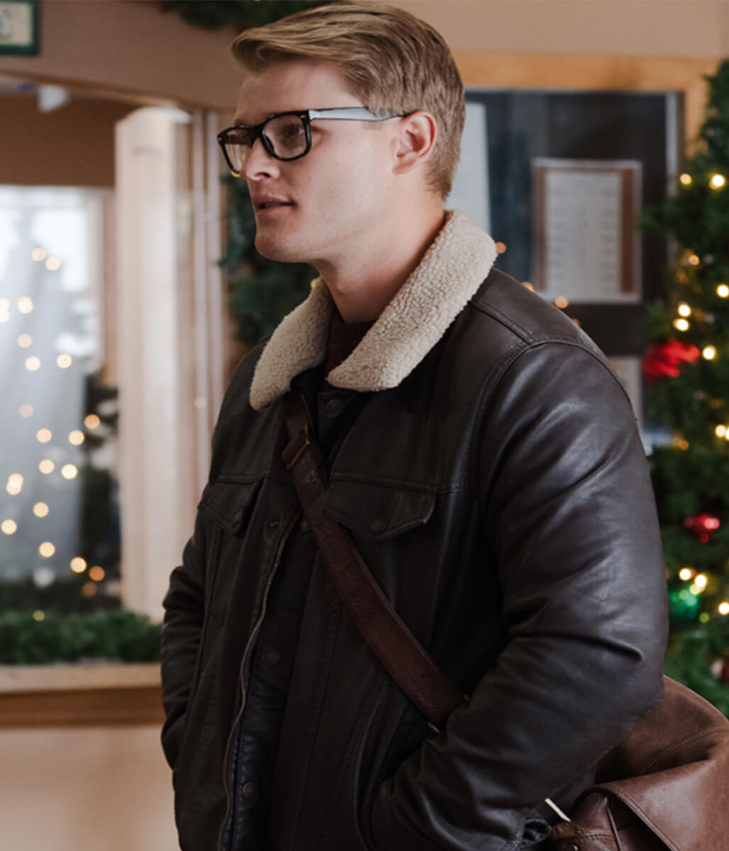 Adrian Spencer Dashing Home for Christmas Leather Jacket