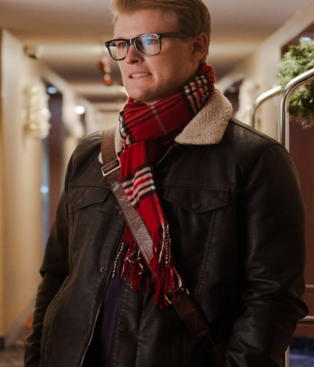 Adrian Spencer Dashing Home for Christmas Leather Jacket