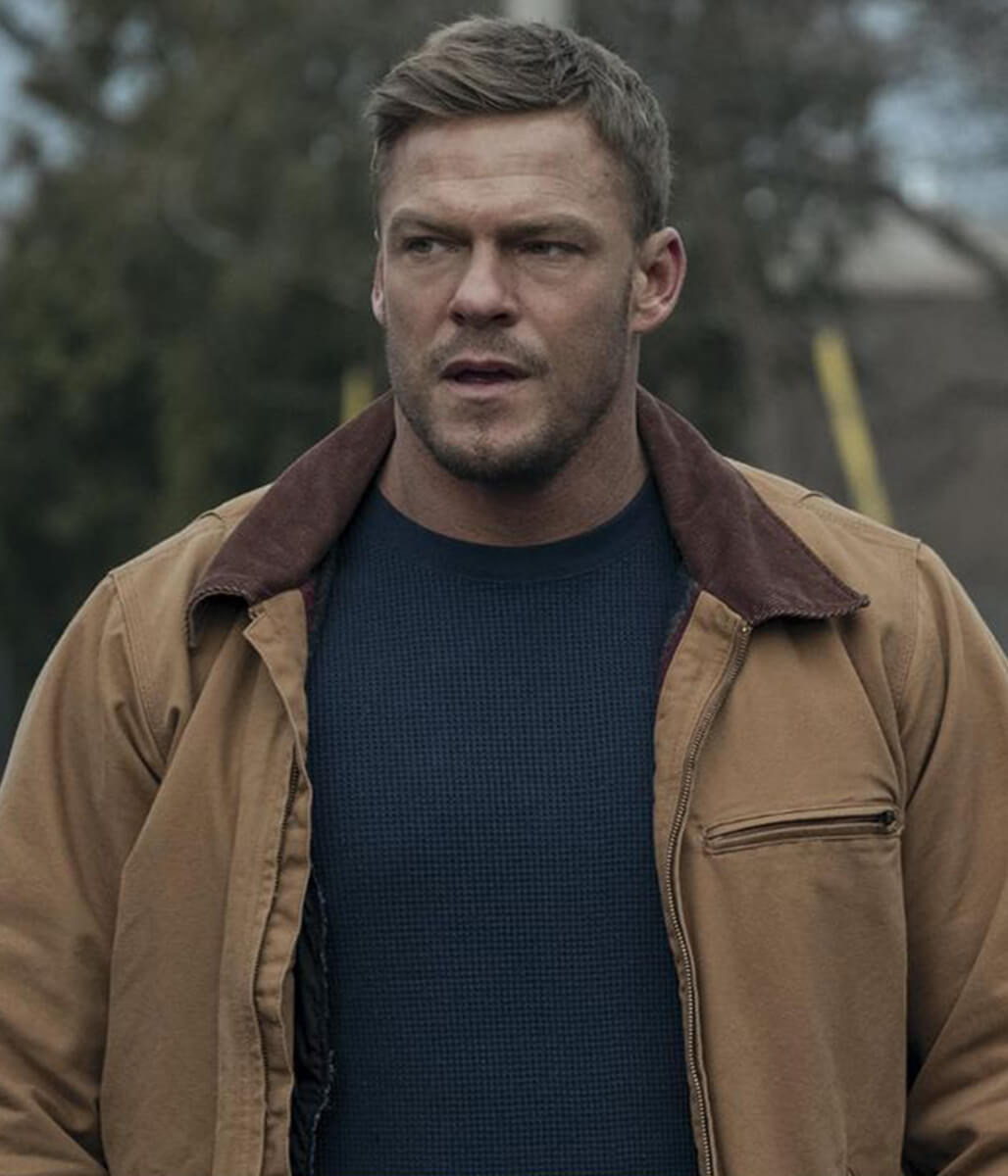 Alan Ritchson Reacher Brown Cotton Jacket