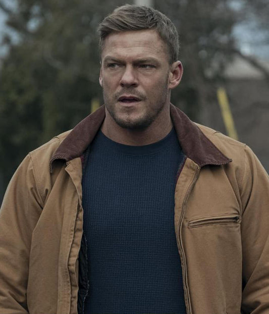 Alan Ritchson Reacher Brown Cotton Jacket