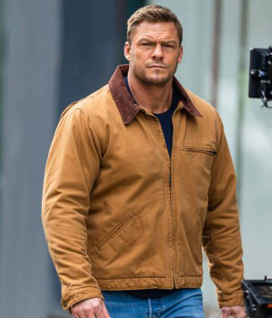 Alan Ritchson Reacher Brown Cotton Jacket