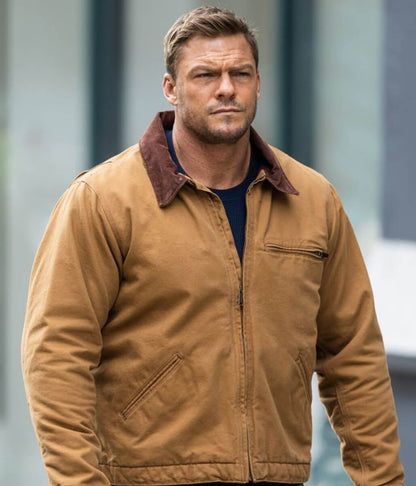 Alan Ritchson Reacher Brown Cotton Jacket