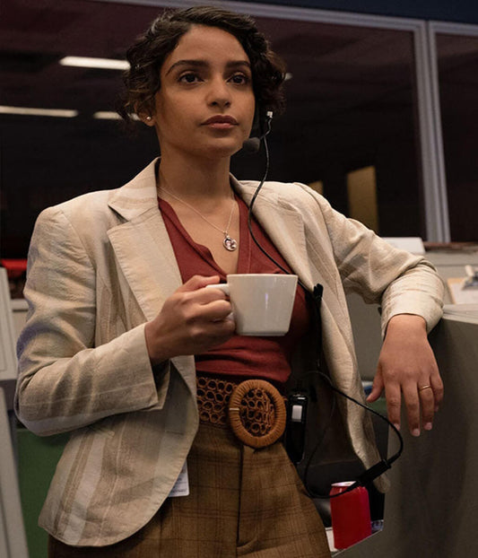 Aleida Rosales For All Mankind Season 03 Beige Cotton Blazer