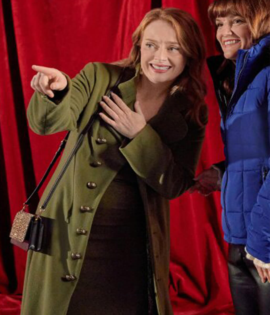 Alex Paxton-Beesley Our Christmas Mural Green Wool Coat