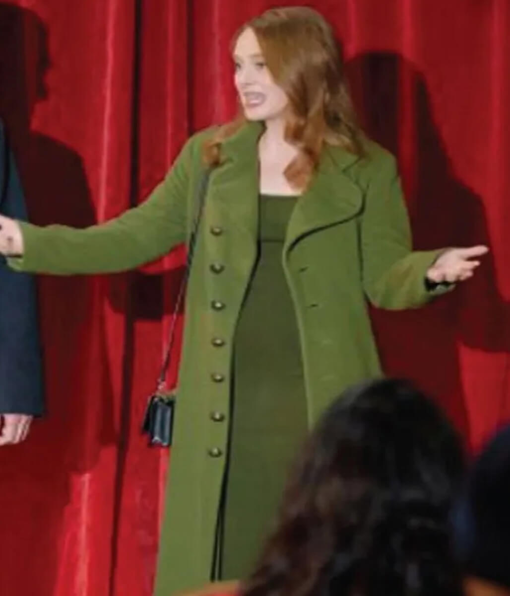 Alex Paxton-Beesley Our Christmas Mural Green Wool Coat