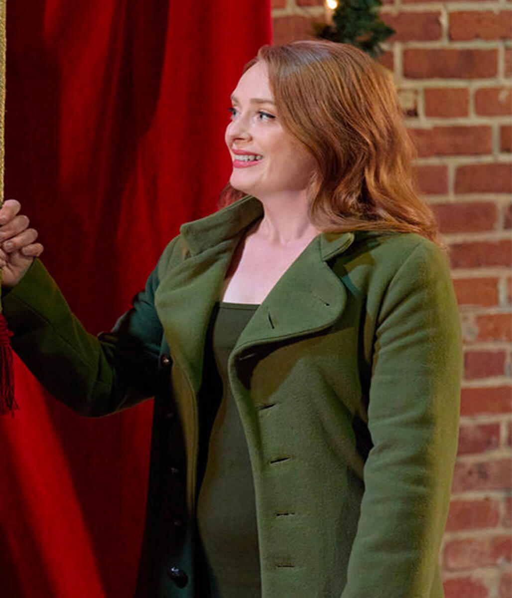 Alex Paxton-Beesley Our Christmas Mural Green Wool Coat