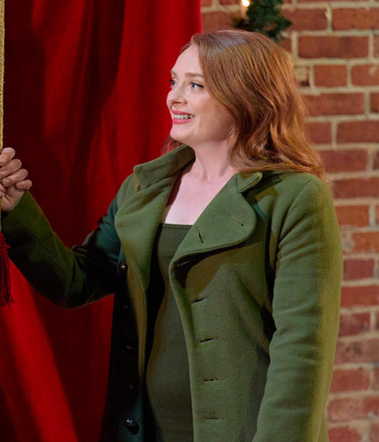 Alex Paxton-Beesley Our Christmas Mural Green Wool Coat