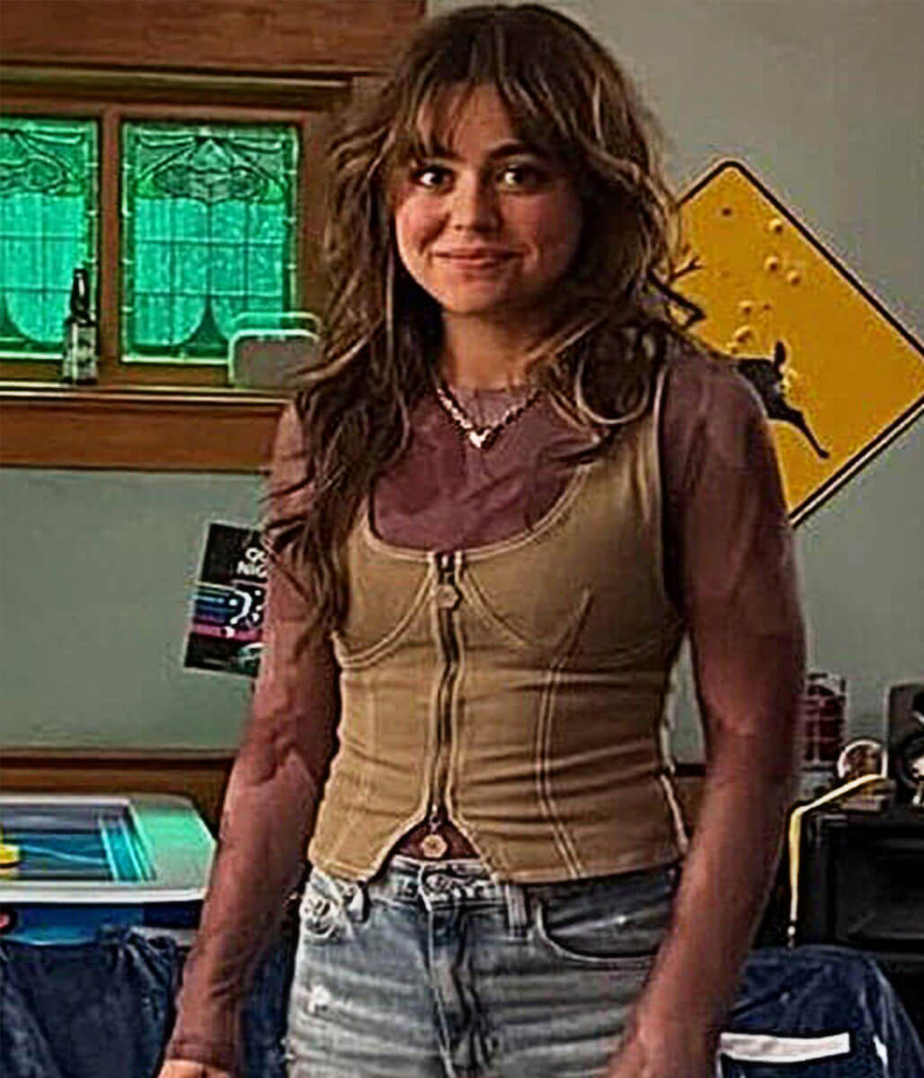 Allie Hayes Off Campus S01 Brown Cotton Vest
