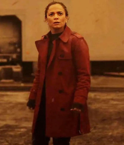 Amanda Lucas Dark Matter S01 Red Wool Coat