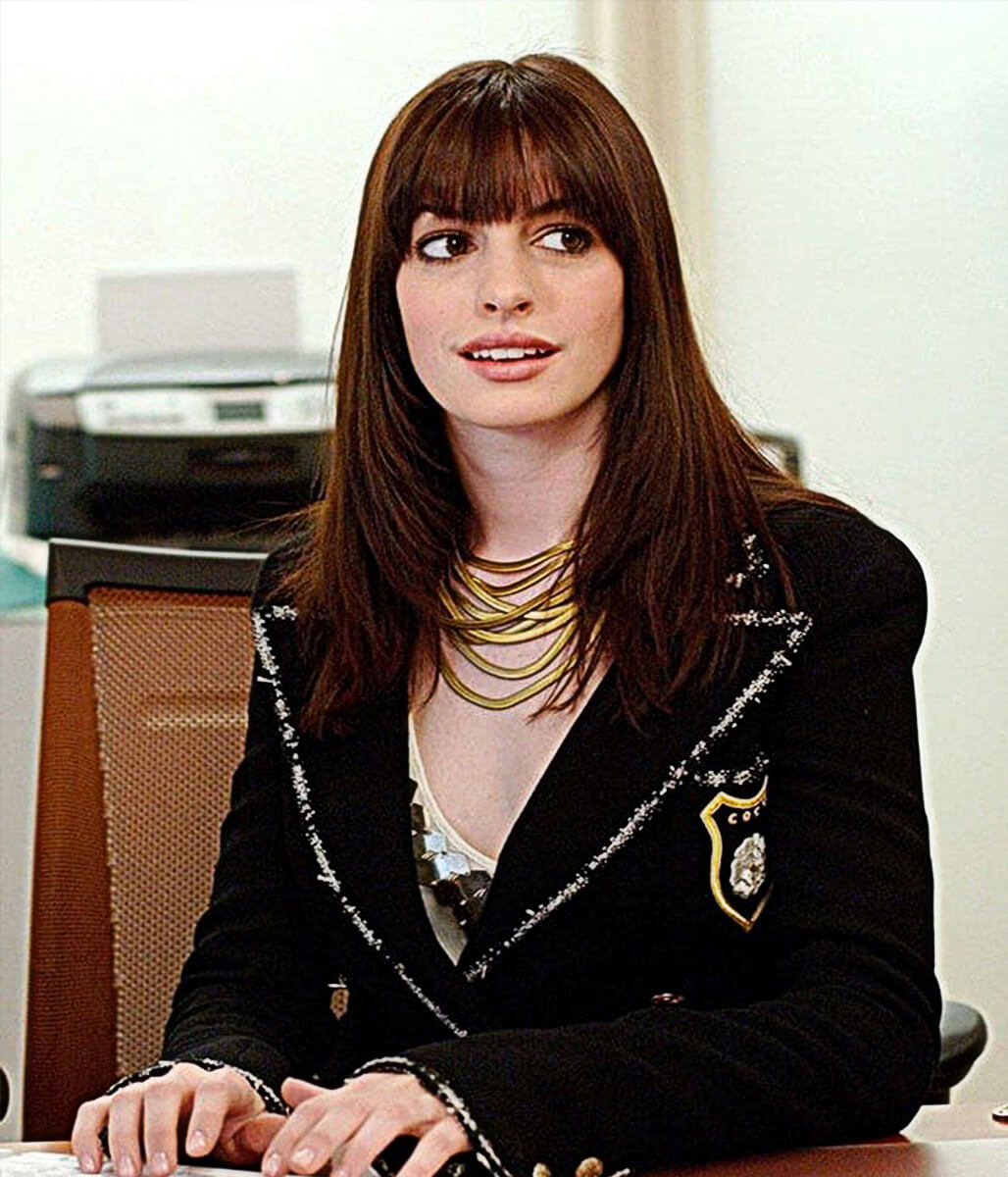 Anne Hathaway Devil Wears Prada 2006 Black Wool Blazer