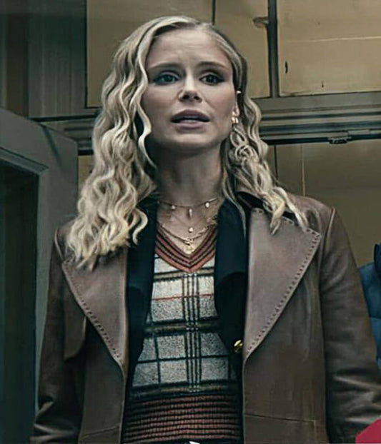 Annie January The Boys S04 Brown Leather Coat