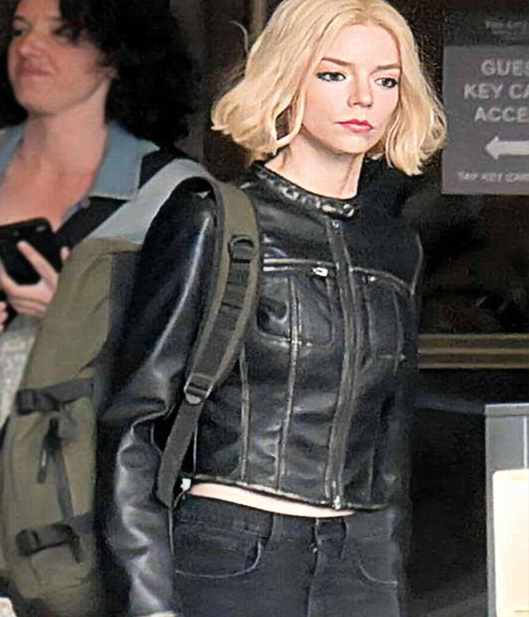 Anya Taylor-Joy Lucky 2026 Black Leather Jacket