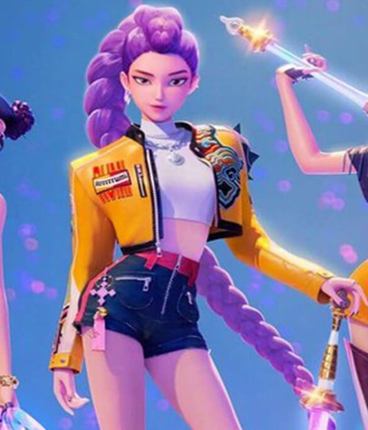 Arden Cho KPop Demon Hunters 2025 Rumi Yellow Jacket