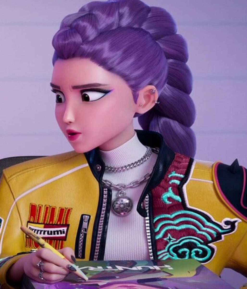 Arden Cho KPop Demon Hunters 2025 Rumi Yellow Jacket