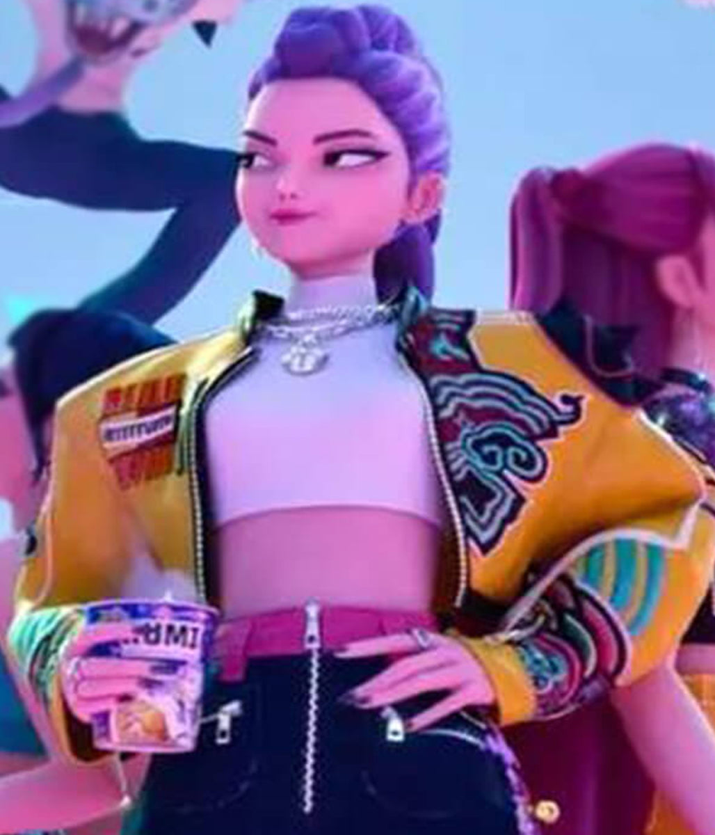 Arden Cho KPop Demon Hunters 2025 Rumi Yellow Jacket