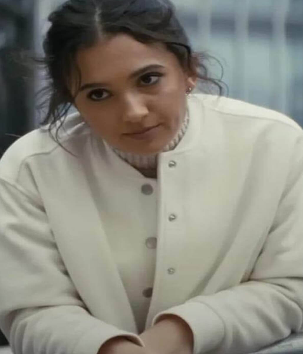 Arianna Rivas A Working Man 2025 White Wool Jacket