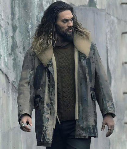 Arthur Curry Justice League Grey Leather Jacket
