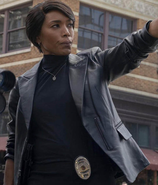 Athena Grant 9-1-1 Black Leather Blazer