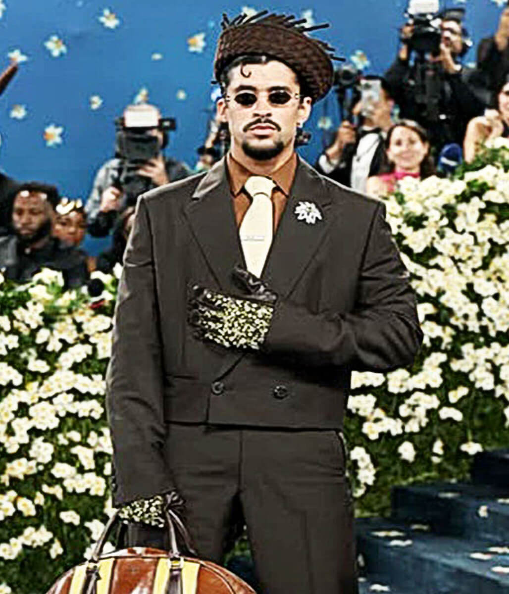 Bad Bunny Met Gala 2025 Black Wool Blazer