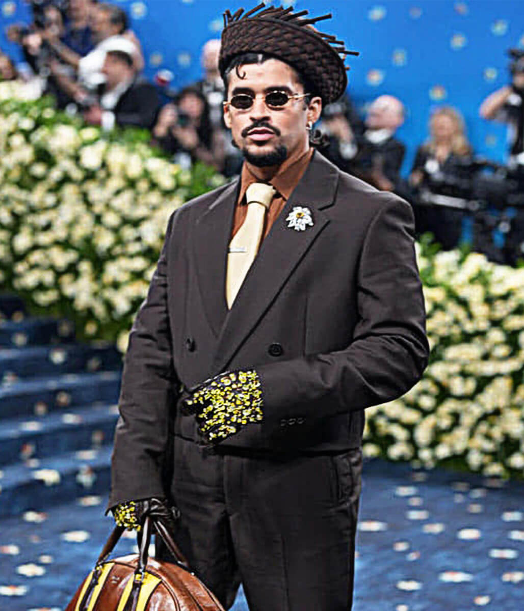 Bad Bunny Met Gala 2025 Black Wool Blazer