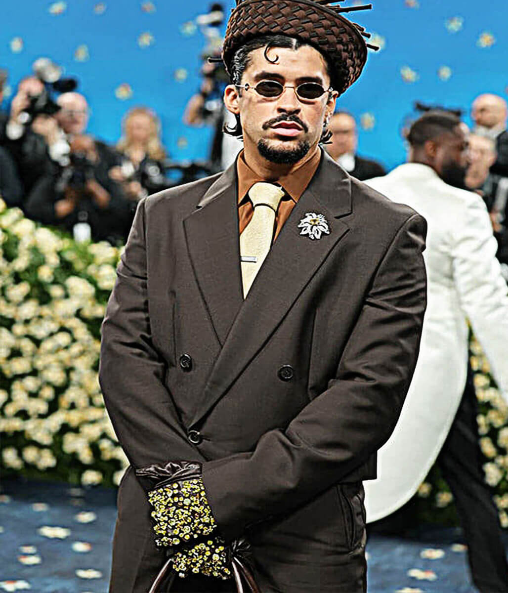 Bad Bunny Met Gala 2025 Black Wool Blazer