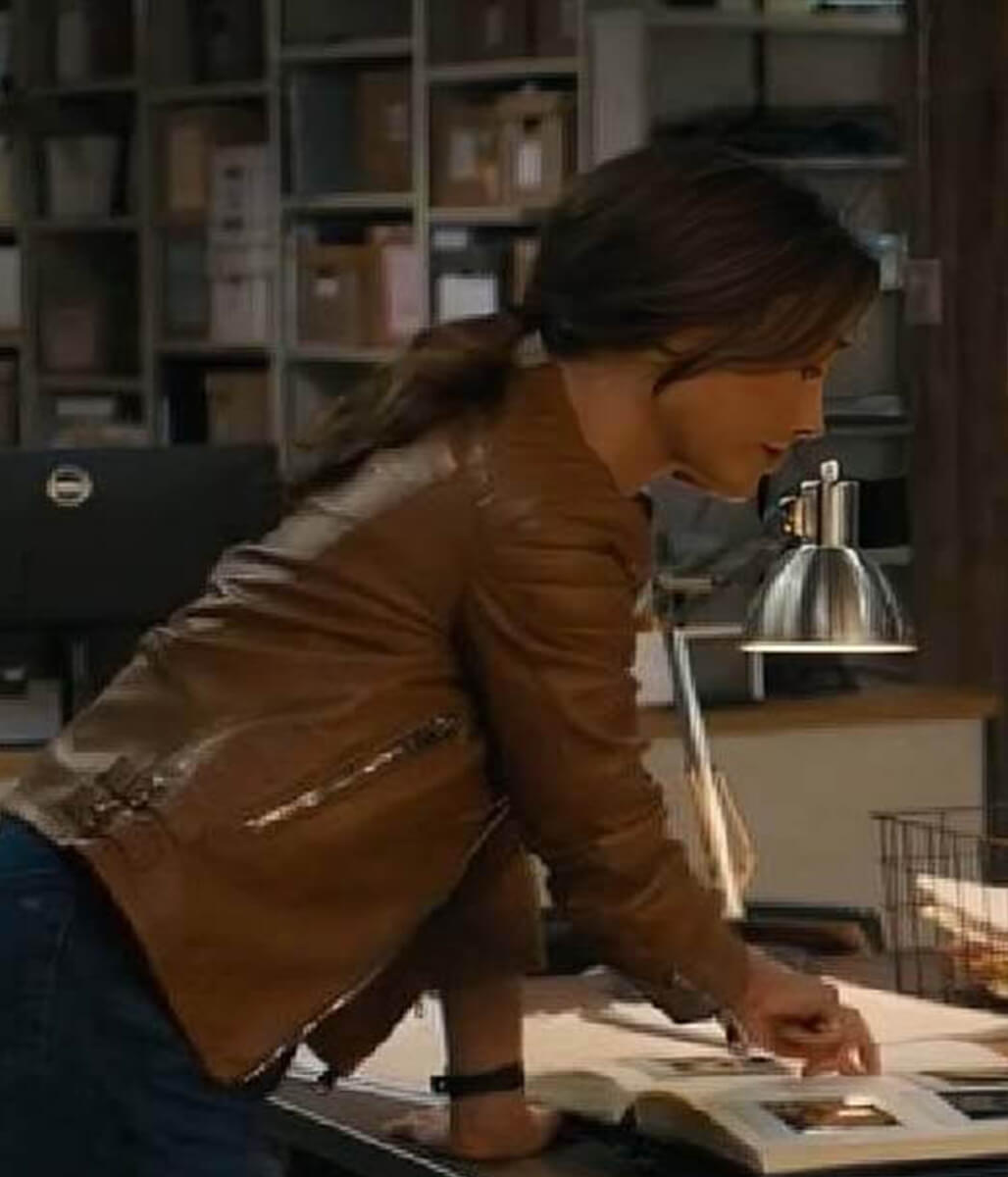 Ballard 2025 Renee Ballard Brown Leather Jacket