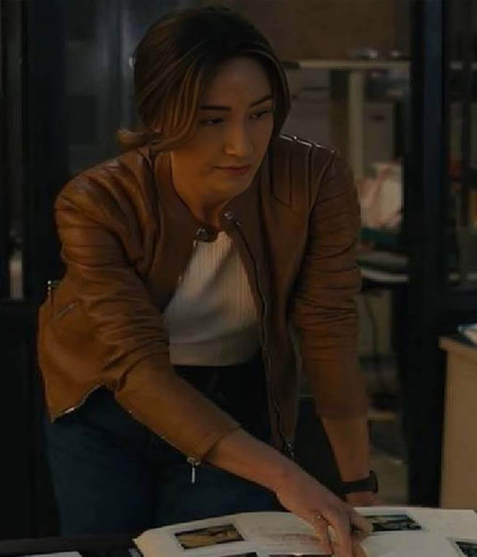 Ballard 2025 Renee Ballard Brown Leather Jacket