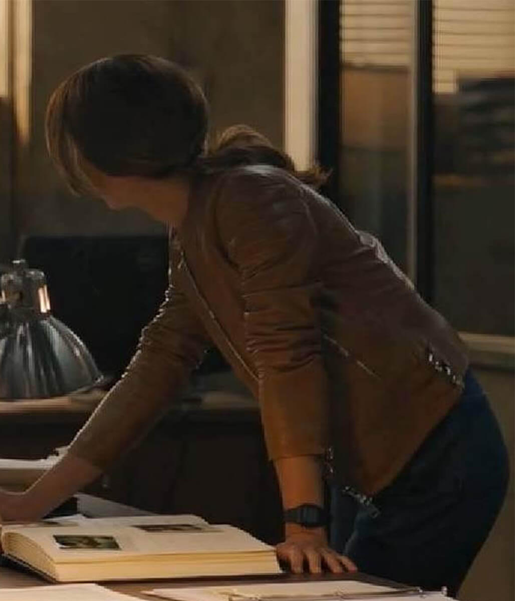 Ballard 2025 Renee Ballard Brown Leather Jacket