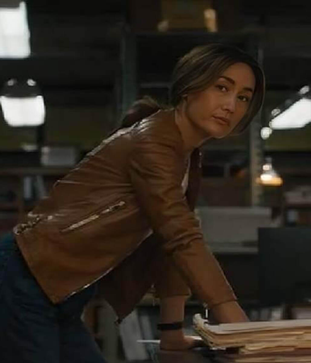 Ballard 2025 Renee Ballard Brown Leather Jacket
