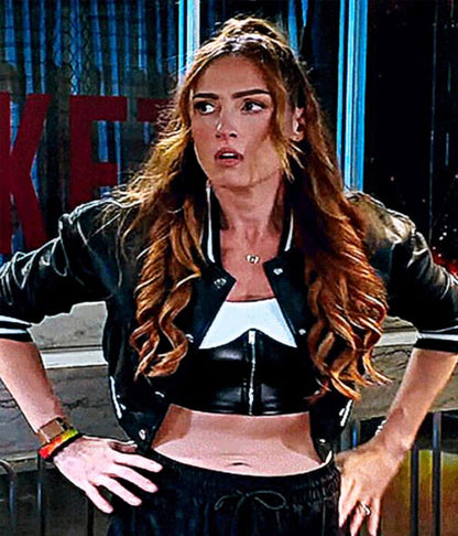Becky Lynch Monday Night Raw Black Leather Jacket