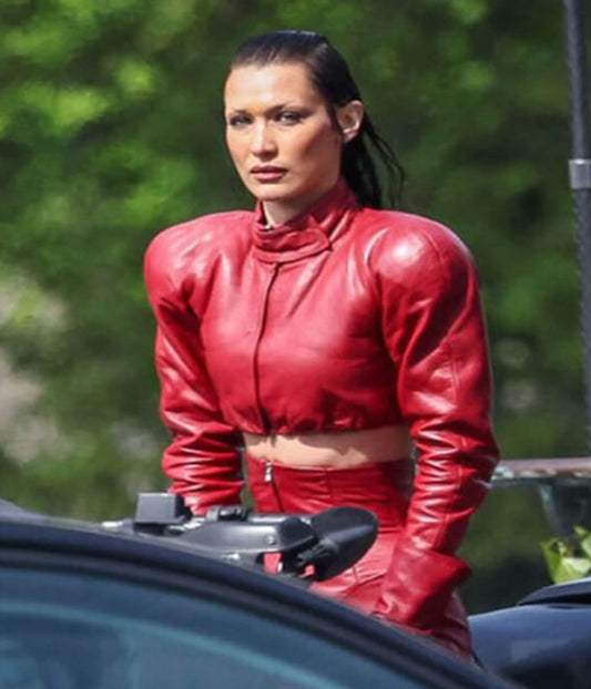 Bella Hadid The Beauty 2026 Leather Cropped Jacket