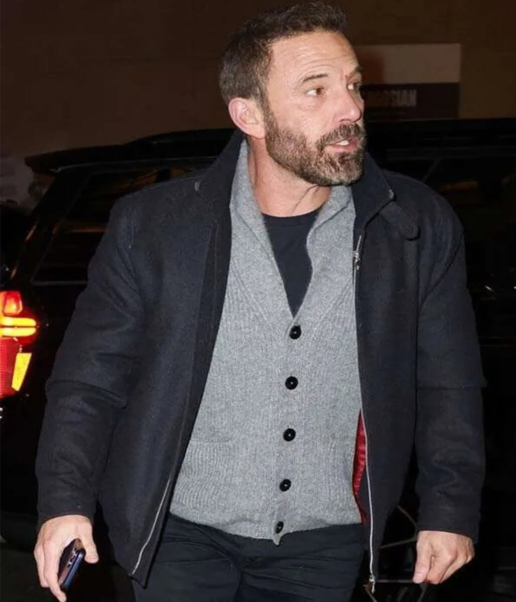 Ben Affleck NYC 2026 Black Wool Jacket