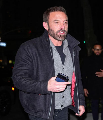 Ben Affleck NYC 2026 Black Wool Jacket