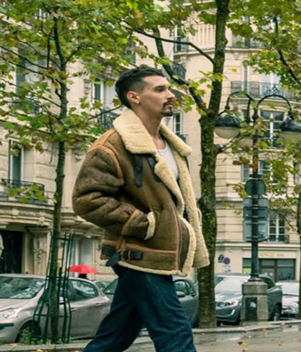 Berlin 2023 Joel Sánchez Shearling Brown Suede Jacket