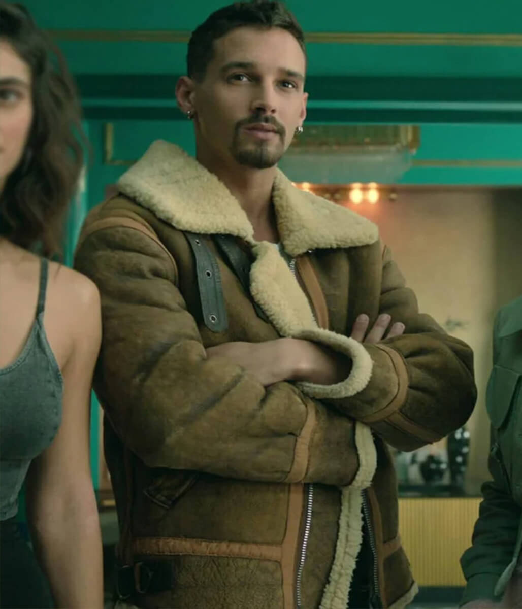 Berlin 2023 Joel Sánchez Shearling Brown Suede Jacket