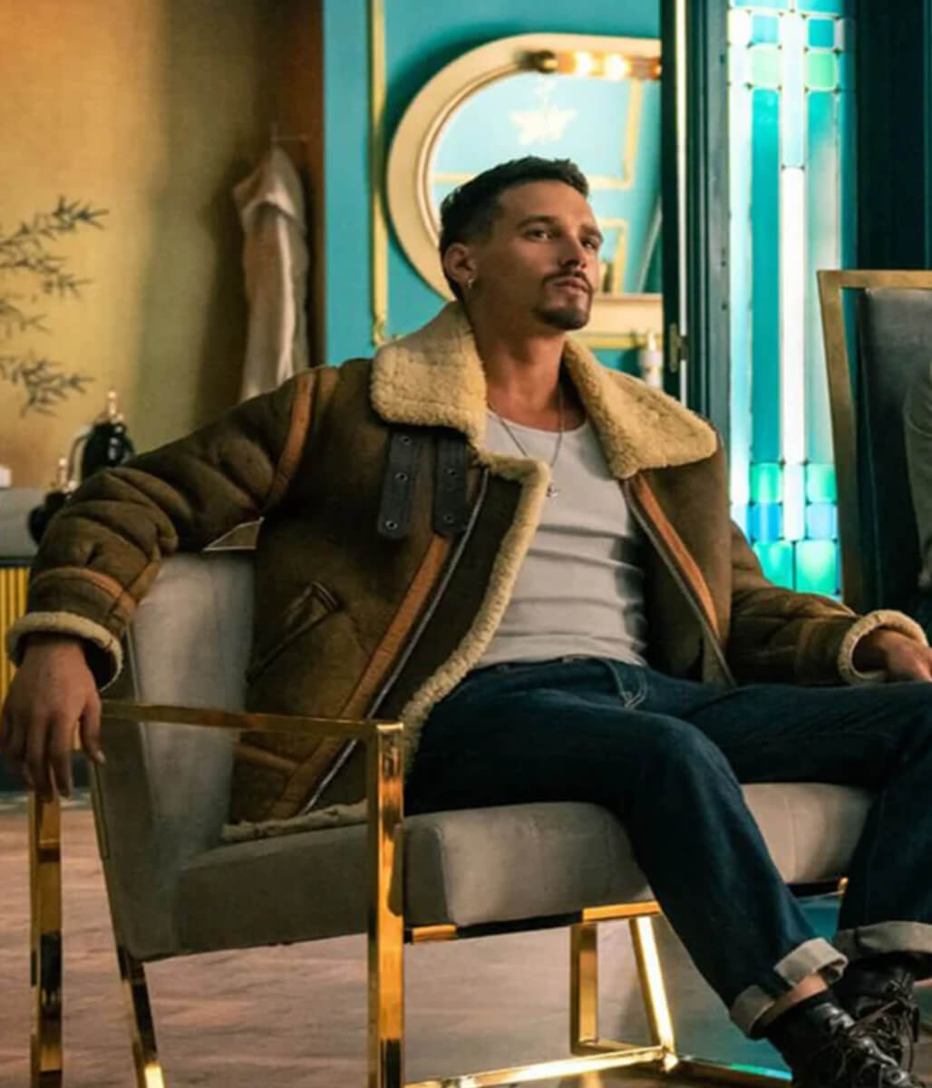 Berlin 2023 Joel Sánchez Shearling Brown Suede Jacket