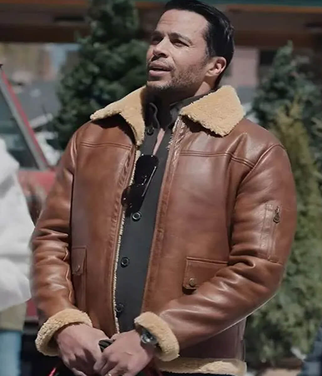 Best Christmas Ever Matt Cedeño Aviator Shearling Jacket