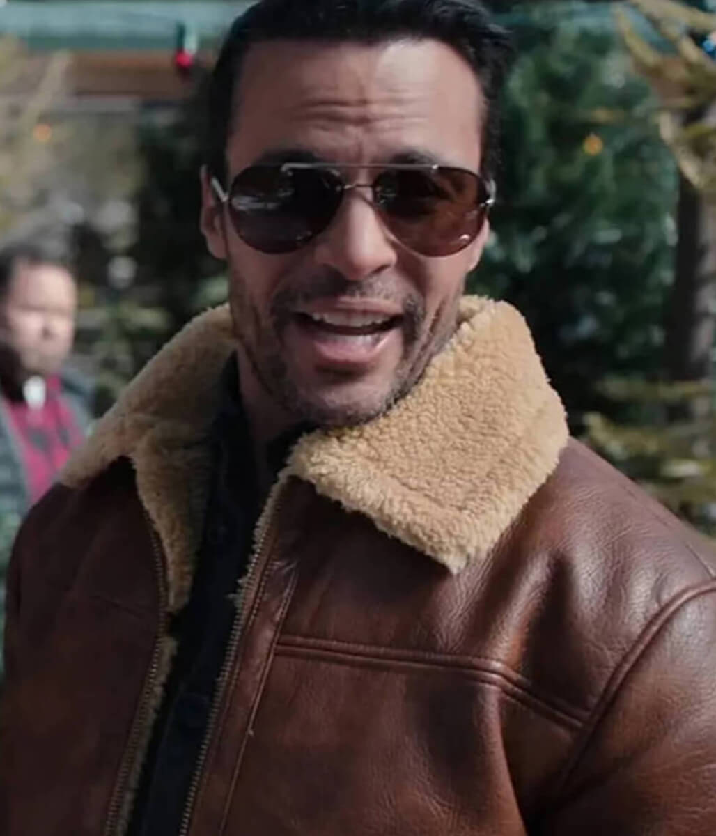 Best Christmas Ever Matt Cedeño Aviator Shearling Jacket