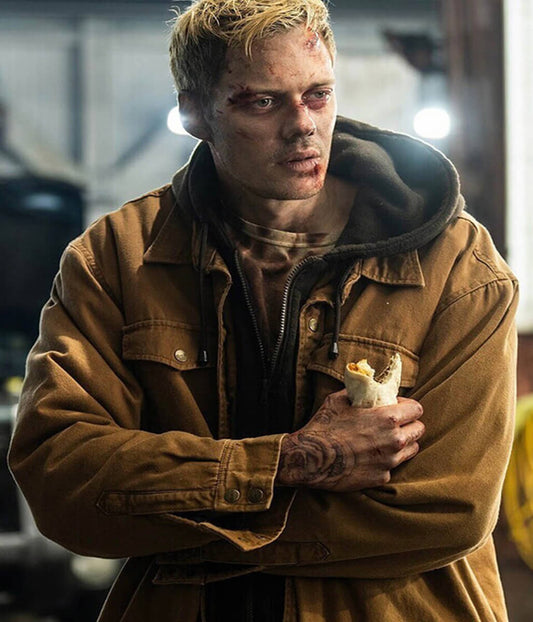 Bill Skarsgard Locked 2025 Brown Cotton Jacket
