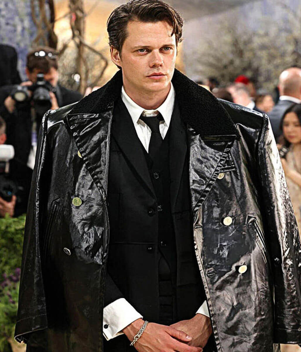 Bill Skasgaard Met Gala 2026 Black Cotton Coat