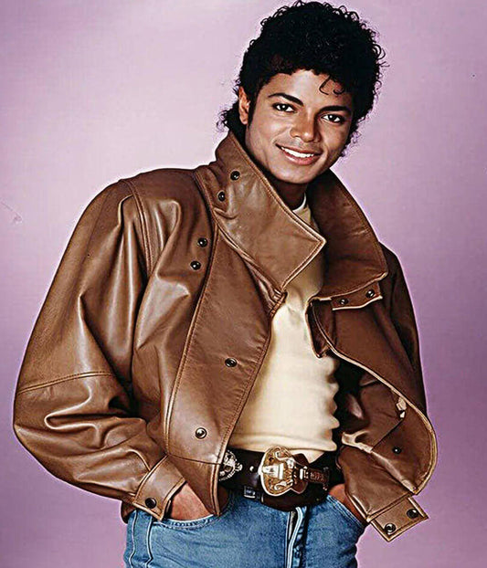 Billie Jean Michael Jackson Brown Leather Jacket