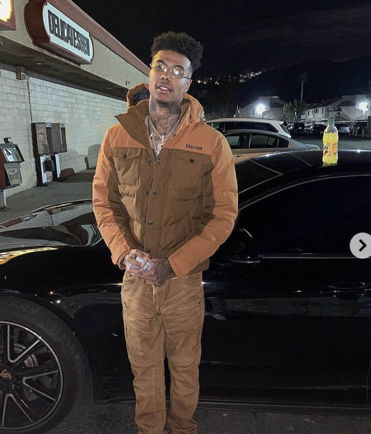Blueface Brown Puffer Jacket